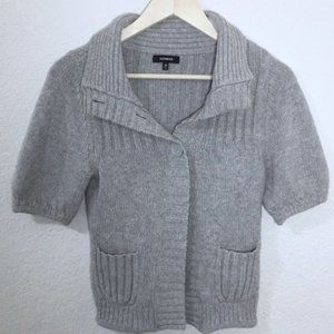 🛍️ Express Cardigan Knit size XS Gray Open Front Short sleeves